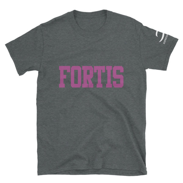 Dark Heather short sleeve Fortis The Brave tee shirts by Expressive Teez