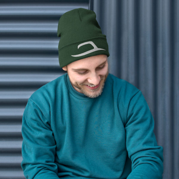 Dark Green minimalist Expressive Teez Beanie