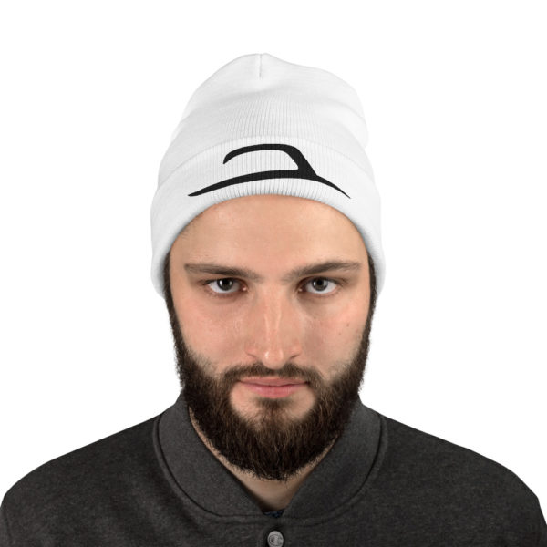 White minimalist Expressive Teez Beanie